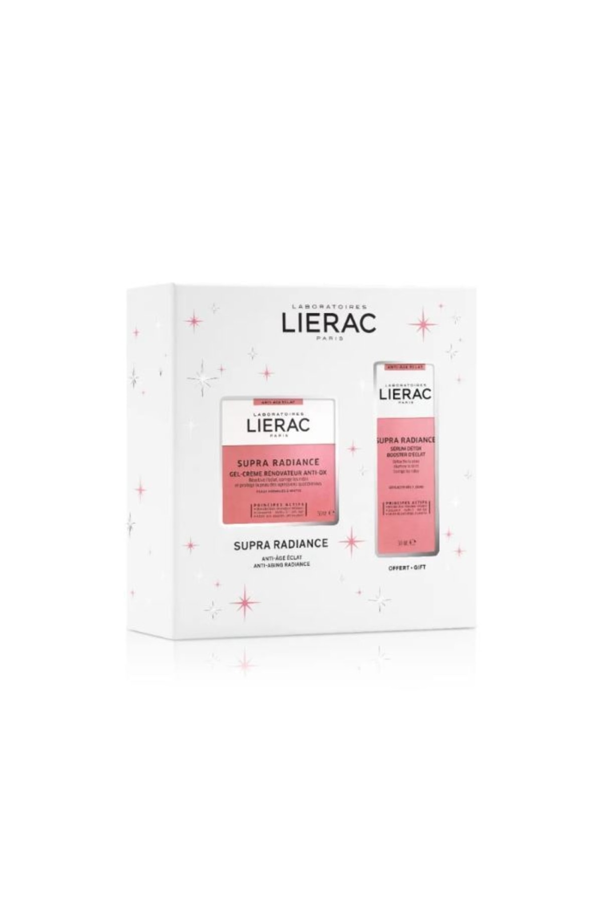 Lierac Supra Radiance Antioksidan Etkili&Işıltı Veren& Yenileyici Gündüz Kremi 50ml + Supra Radiance Detoks Etkili Göz Çevresi Serumu 30ml