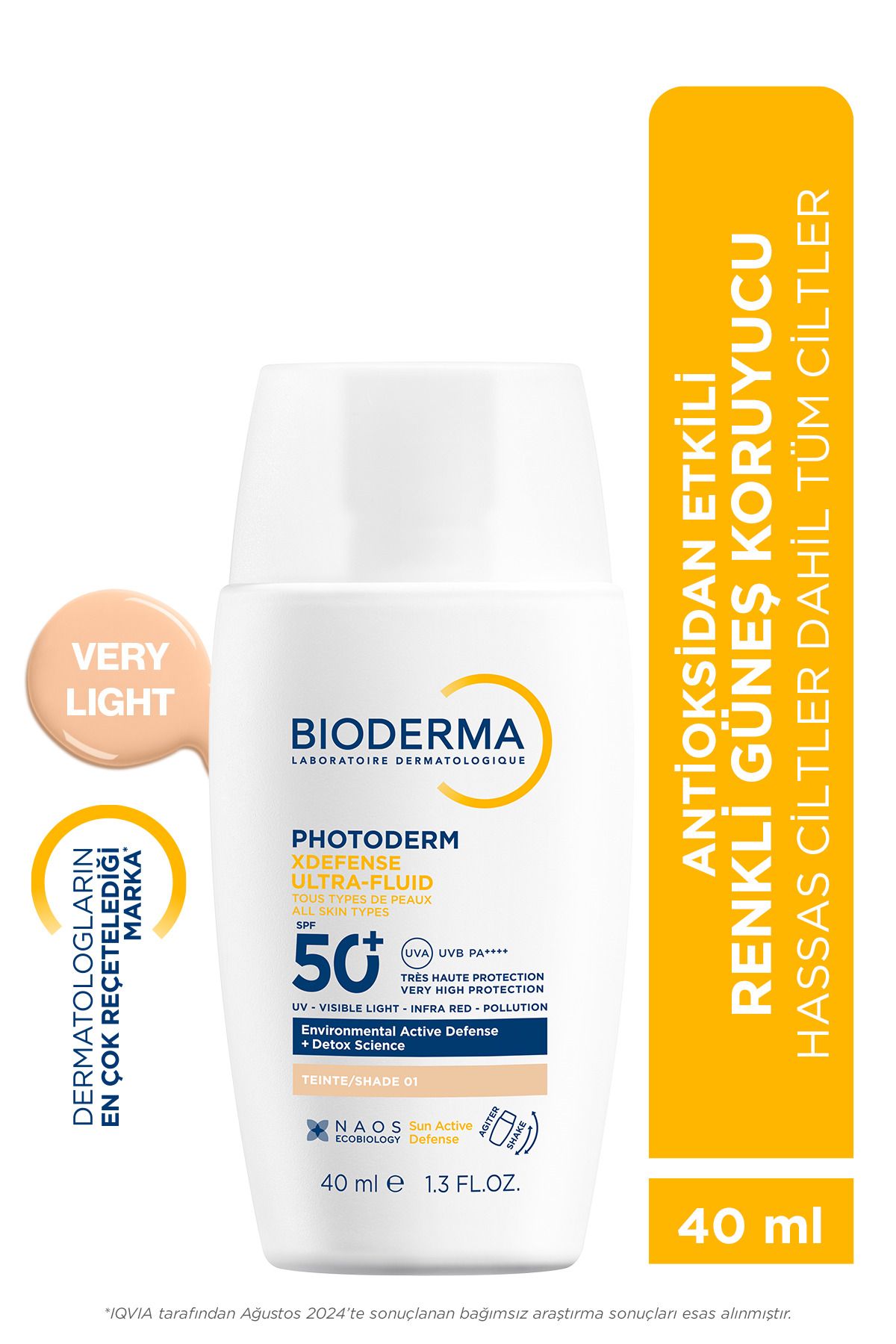 Photoderm XDefense Spf50+ Tüm Cilt Tipleri Antioksidan Etkili Renkli Güneş Kremi Very Light 40 ml