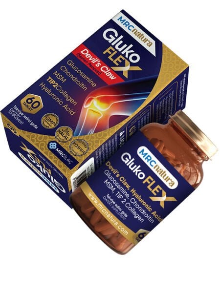 MRC NATURA GLUKOFLEX ''AĞRI KESİCİ'' Glukozamin Condro. MSM Tip2 kol. Devil's Claw Hyal.asit 60 tab
