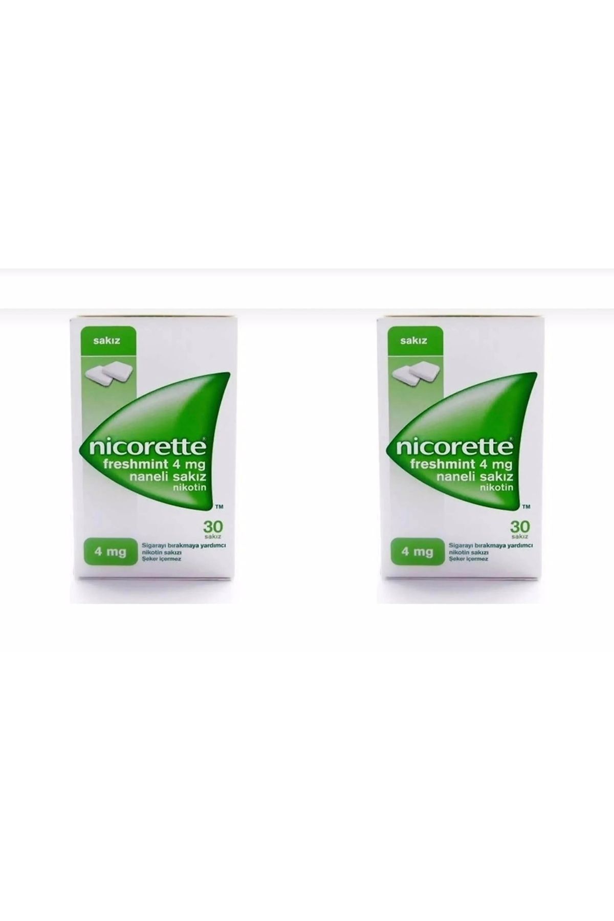 NicoretteE 4mg Naneli Nikotin Sakızı 30lu 2 KUTU