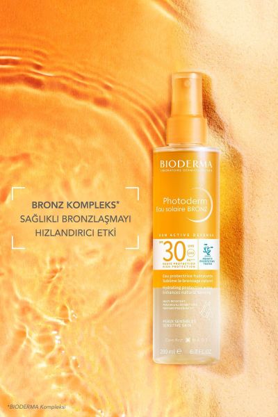 Photoderm Bronz Sun Protective Water SPF30 Bronzlaştırıcı Güneş Koruyucu Yüz, Vücut, Saç 200 ml