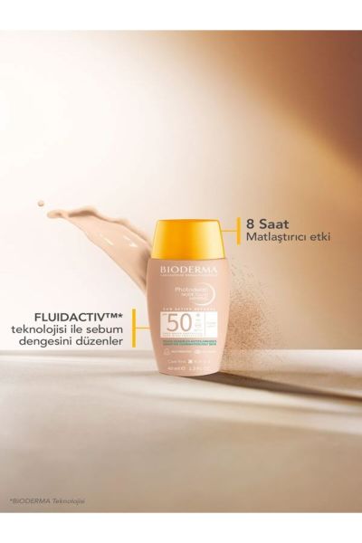 Photoderm NUDE Touch SPF50+ Light %100 mineral Doğal kapatıcı etkili yüksek güneş koruyucu