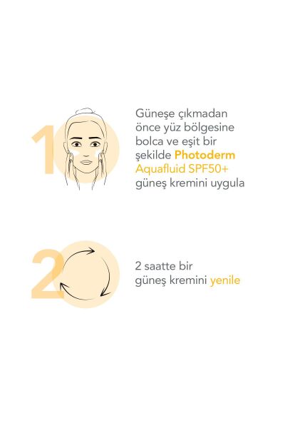 Photoderm Aquafluid SPF50+ Tüm Ciltler için Yüksek Korumalı Yüz Güneş Kremi 40 ml