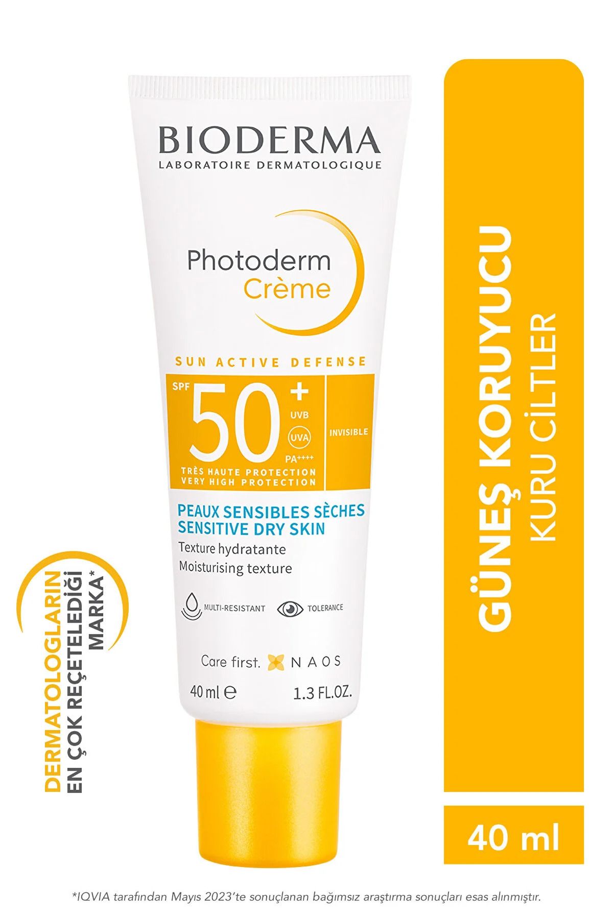 Photoderm Cream SPF50+ Kuru Ciltler için Yüksek Korumalı Yüz Güneş Kremi 40 ml