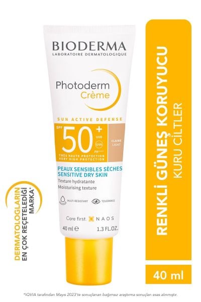 PHOTODERM CREAM LIGHT SPF50+ DRY SKIN SKIN PROTECTIVE COLORED SUNSCREEN 40 ML GKHAİR390