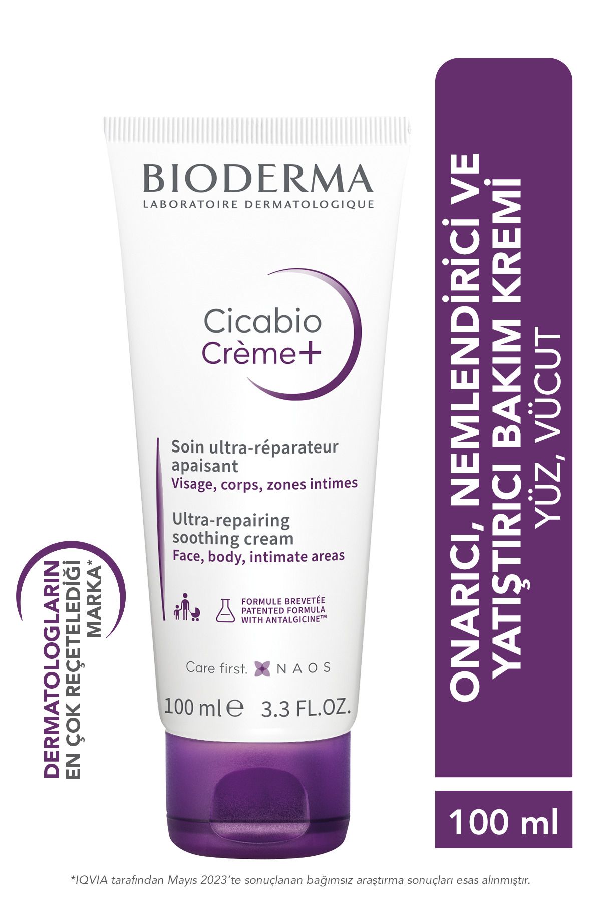 Cicabio Cream+ Cilt Bariyeri Onarıcı Nemlendirici Yatıştırıcı Tüm Ciltler için Yüz Vücut Krem 100ml