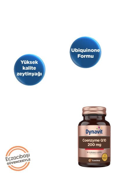Coenzyme Q10 (Ubikinon) 200 Mg 30 Yumuşak Kapsül 200 mg - KoenzimQ10