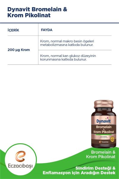 Bromelain & Krom Pikolinat 60 Kapsül