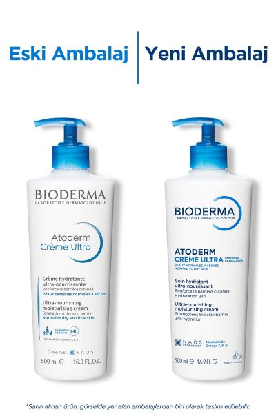 Atoderm Cream Ultra Normal ve Kuru Ciltler için Nemlendirici Yüz, Vücut Bakım Kremi 500 ml