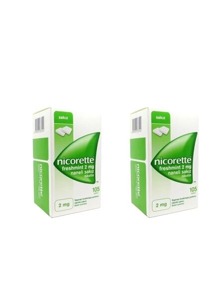 Nicorette 2 mg Naneli Sakız 105 li 2 Kutu