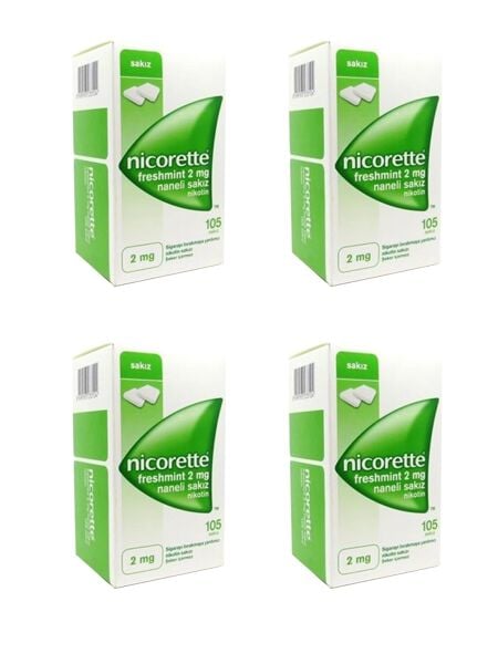 Nicorette 2 mg Naneli Sakız 105li 4 kutu