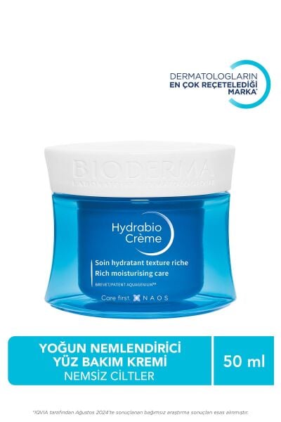 Hydrabio Cream Hyalüronik Asit Niasinamid E Vitamini İçeren Yoğun Nemlendirici Yüz Bakım Kremi 50 ml