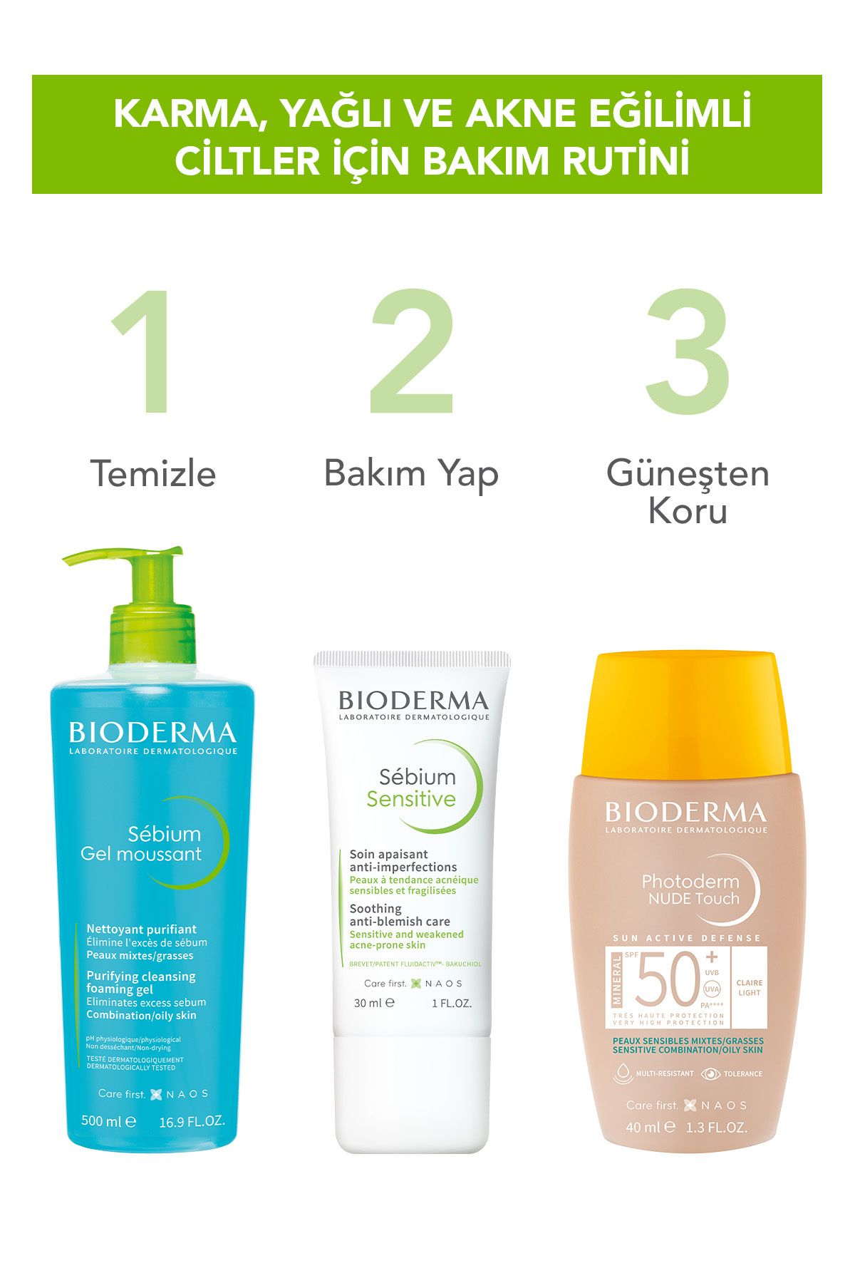 Bioderma Sebium Sensitive Karma, Yağlı Ve Akne Eğilimli Ciltler Için Nemlendirici Bakım Kremi 30 ml