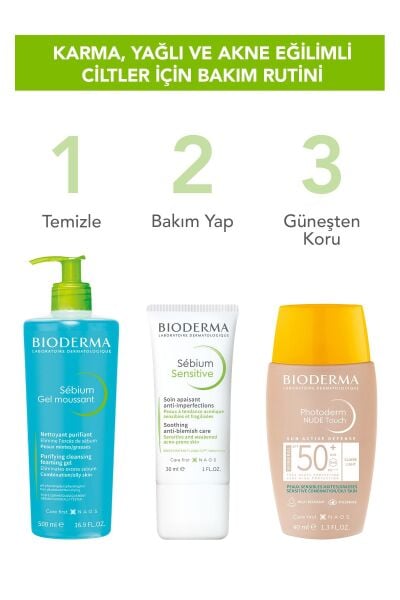 Bioderma Sebium Sensitive Karma, Yağlı Ve Akne Eğilimli Ciltler Için Nemlendirici Bakım Kremi 30 ml