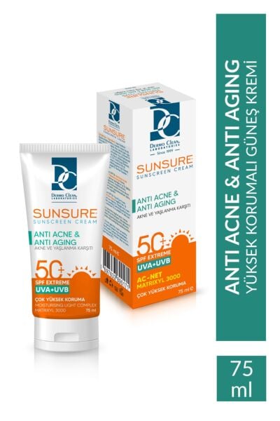 Sunsure Anti Akneli Cilt Güneş Kremi Serisi 75 Ml