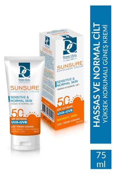 Dermo Clean Sunsure Hassas Ve Normal Cilt Güneş Kremi Serisi 75 Ml