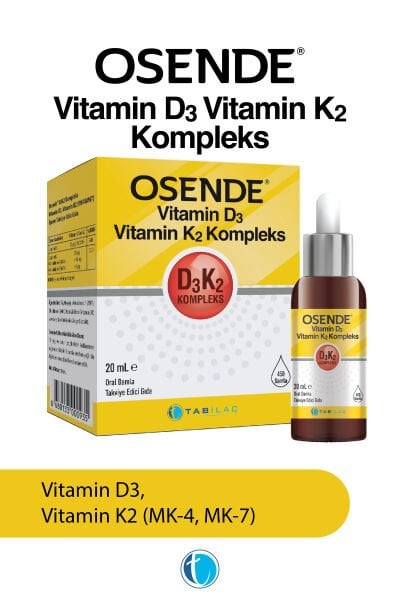 D3K2 Kompleks Damla 20 ml Vitamin D Vitamin K2 MK-7 MK-4