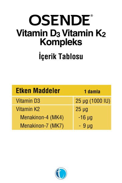 D3K2 Kompleks Damla 20 ml Vitamin D Vitamin K2 MK-7 MK-4