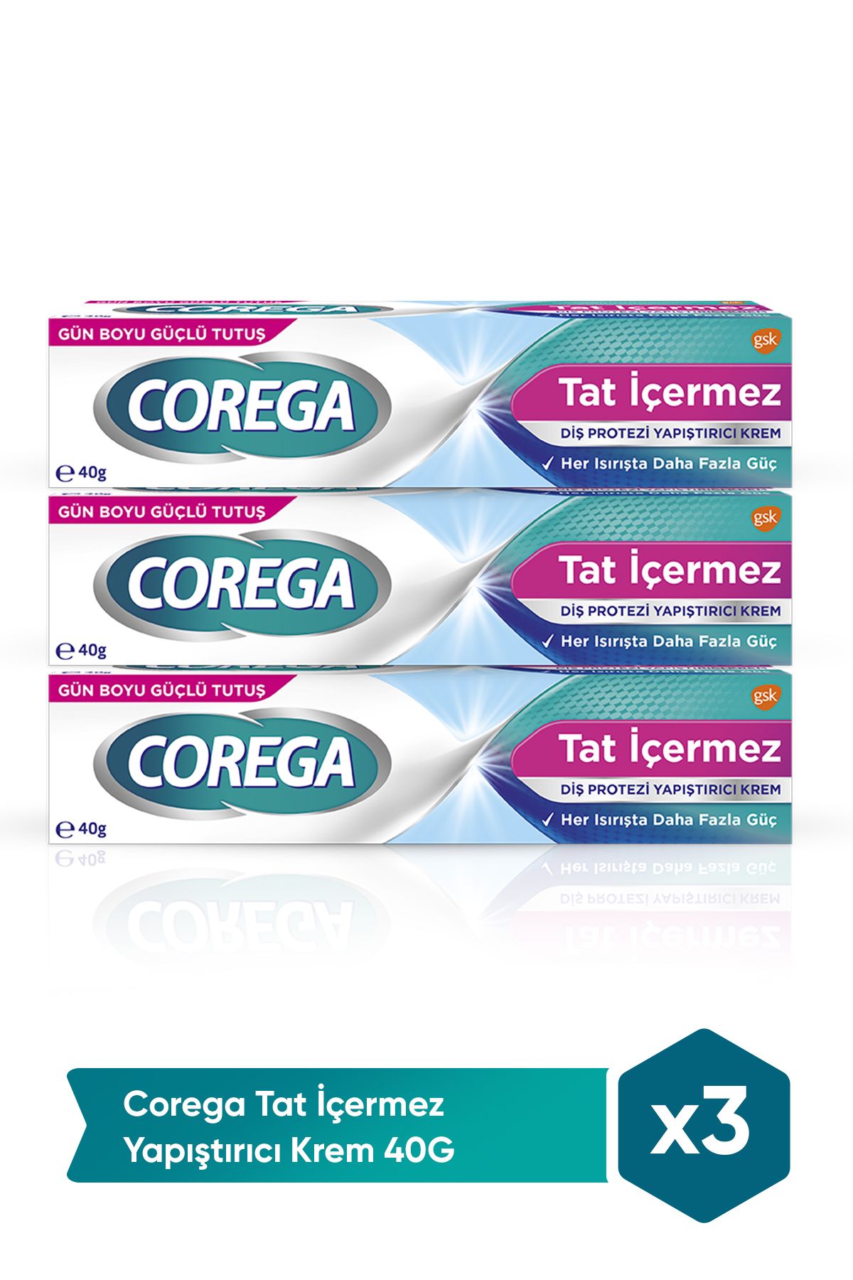 Tat İçermez Yapıştırıcı Krem 40G x 3 Adet