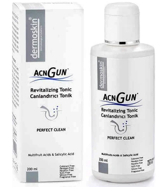 Acgun Sivilce ve Akne Karşıtı Canlandırıcı Tonik | Gözenek Sıkılaştırıcı | Salisilik Asit | 200 ml