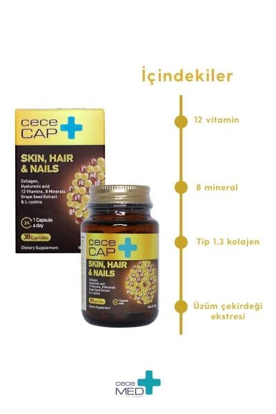 Cece Cap Skın Haır Naıls (Deri Saç Ve Tırnak) 30 Kapsül