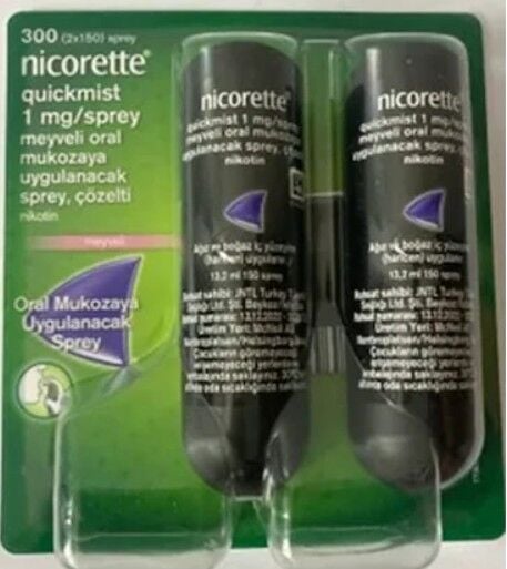 Nicorette sprey Meyveli Nikotin 1 Mg 150x2 300 Sıkımlık